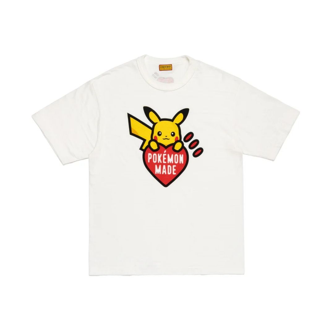  Pokemon x HUMAN MADE Graphic T-Shirt Pikachu White Original 