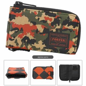 PORTER GHILLIE KEY CASE 886-16145 Jacquard Leather Detail