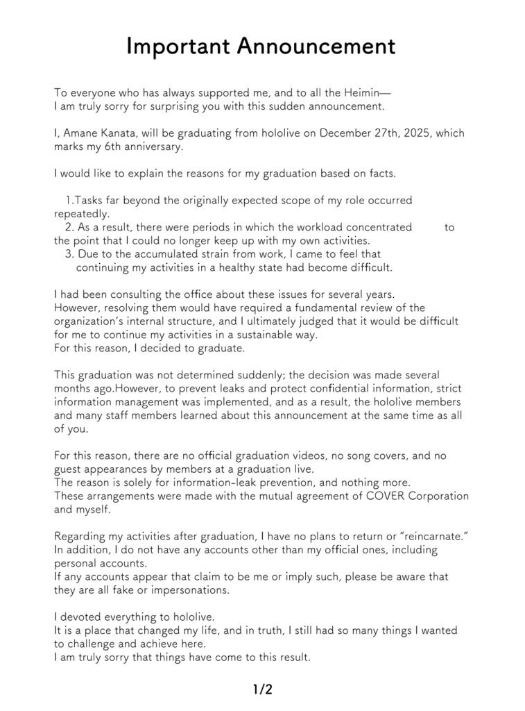 TITIP JEPANG - TITIPJEPANG - HOLOLIVE - HOLOLIVE JP - COVER CORP. - AMANE KANATA - AMANE KANATA GRADUATION - KANATA AMANE - KANATA HOLOLIVE
