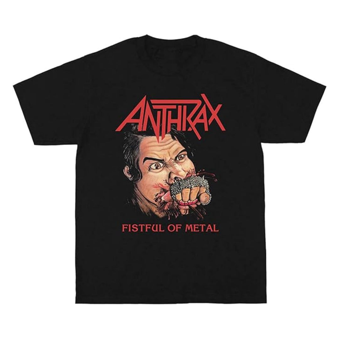 Kaos Anthrax Fistful Of Metal tampak depan