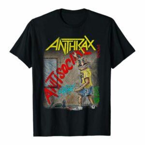 Kaos Anthrax Antisocial Hitam Unisex Official Merchandise Nyaman Dipakai