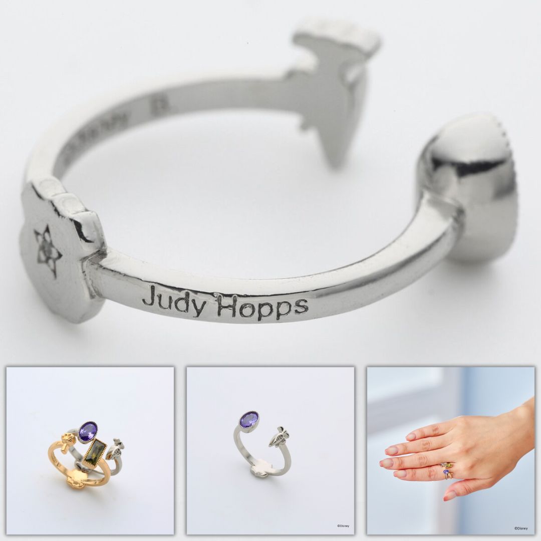 Zootopia Ring Set Nick Wilde & Judy Hopps – Adjustable Brass Rings