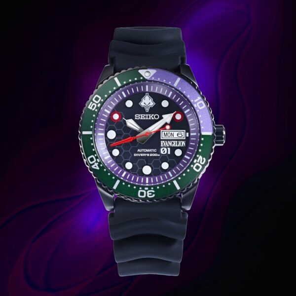 Evangelion x Seiko Collaboration -  EVA-01 Diver's Watch EVA-01 Model [Pre-Order Mar 2026]