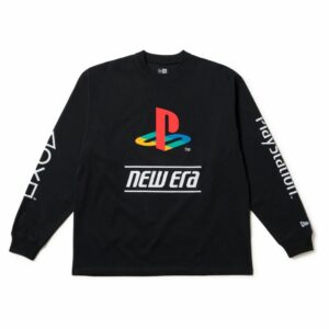 New Era x PlayStation Long-sleeved Oversized Cotton T-Shirt Black New Era x PlayStation Long-sleeved Oversized Cotton T-Shirt Black