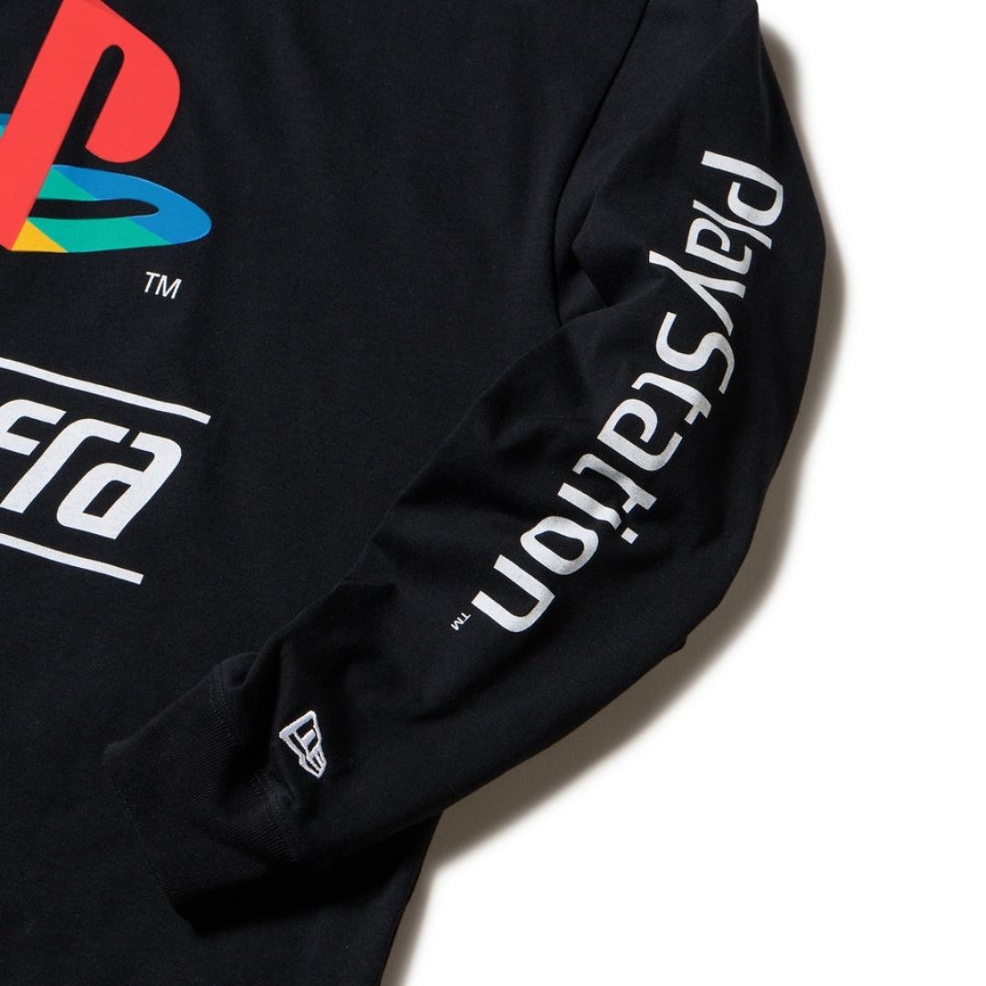 New Era x PlayStation Long-sleeved Oversized Cotton T-Shirt Black New Era x PlayStation Long-sleeved Oversized Cotton T-Shirt Black