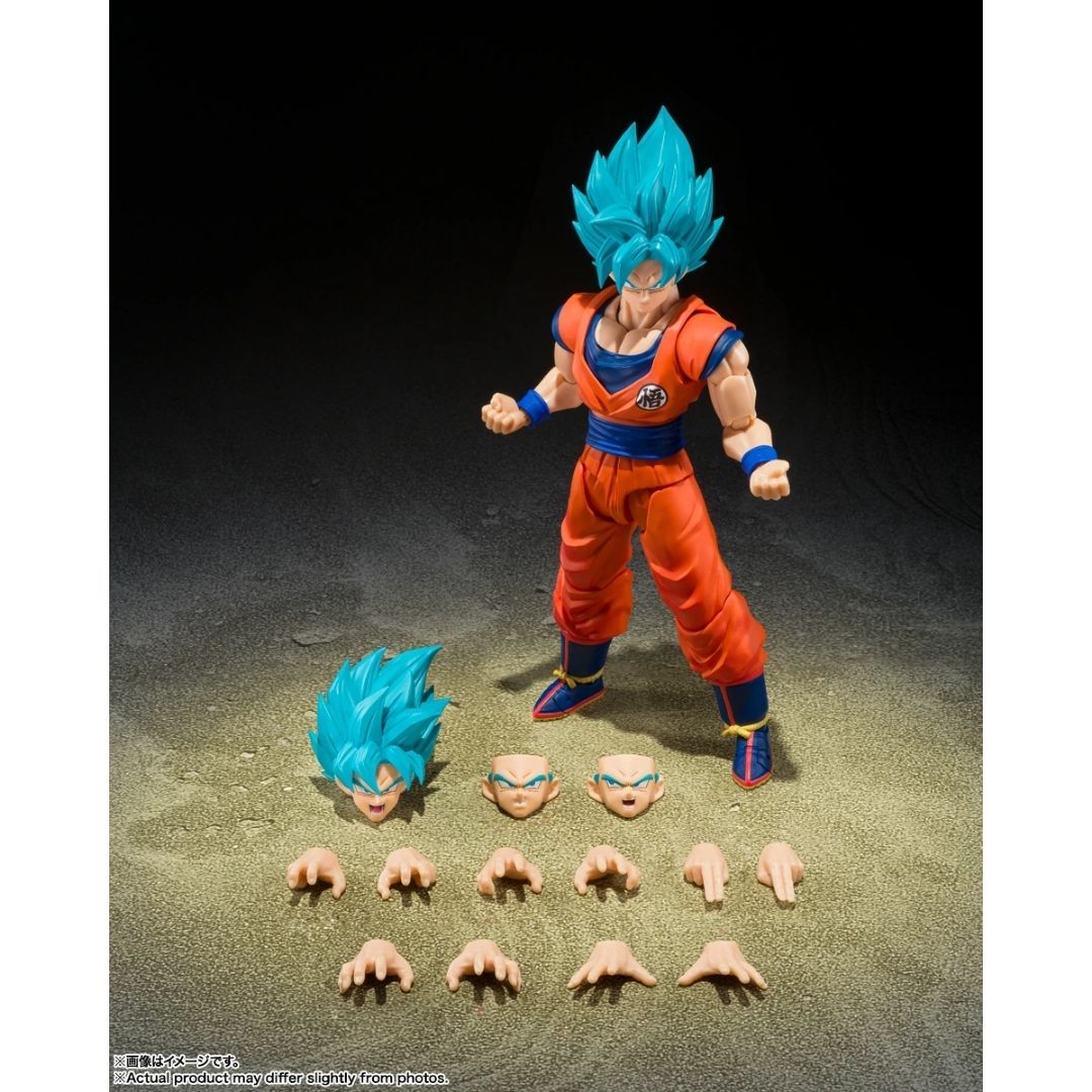 SHFiguarts Super Saiyan God Son Goku – Detail Presisi dan Pose Dinamis