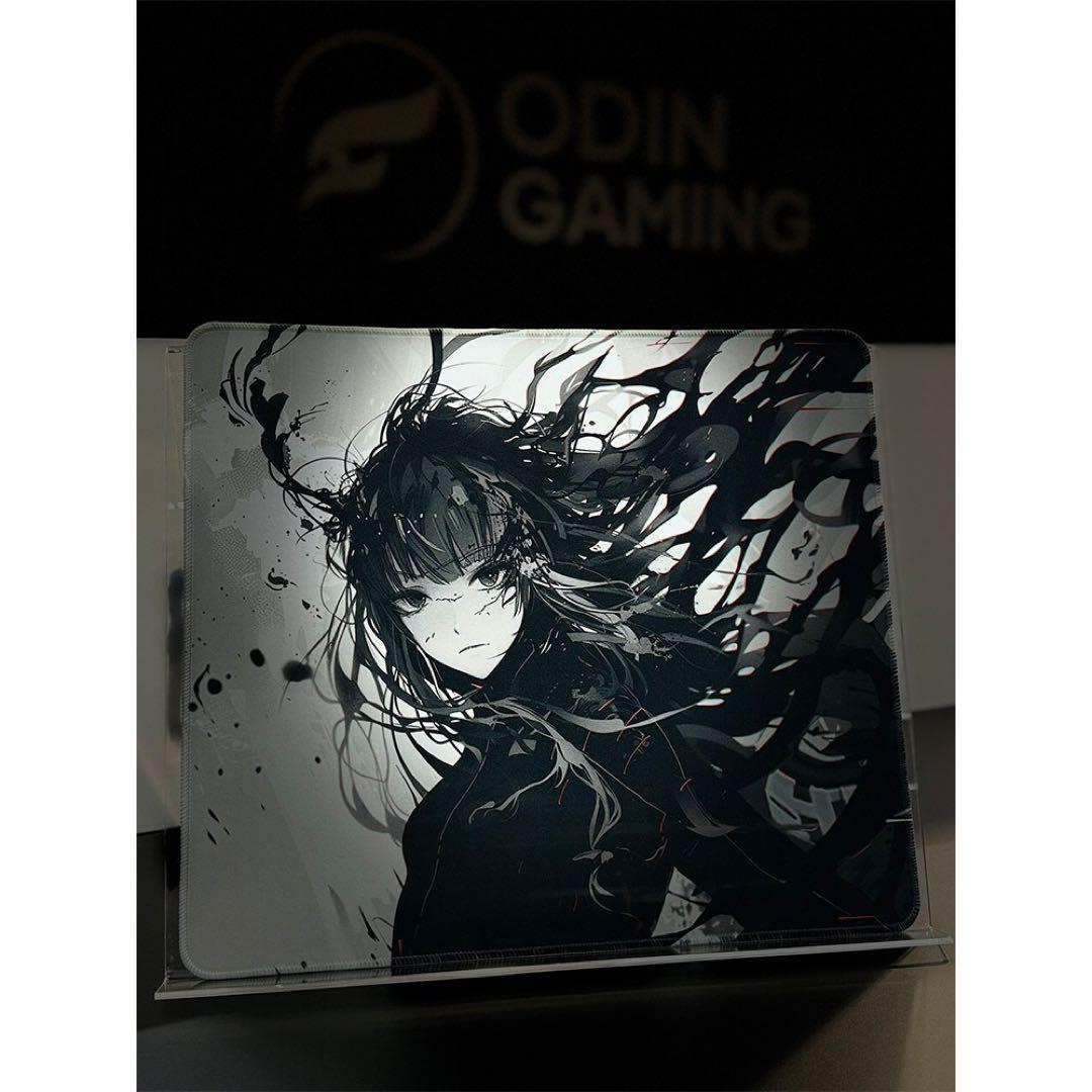 ODIN GAMING Anime Mouse Pad, Monochrome, New ODIN GAMING Anime Mouse Pad, Monochrome, New