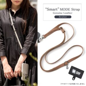 Genuine Leather Smartphone Shoulder Bag "Smart" MODE Strap 2WS-L771R Natural