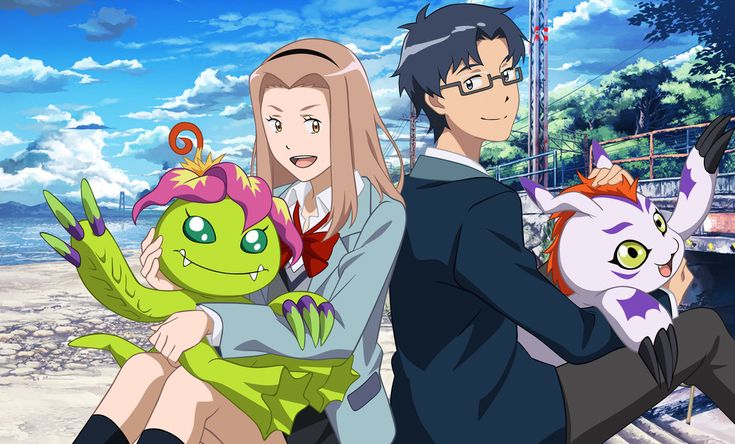 Mimi dan Joe, Digimon Adventure (Sumber : Pinterest)