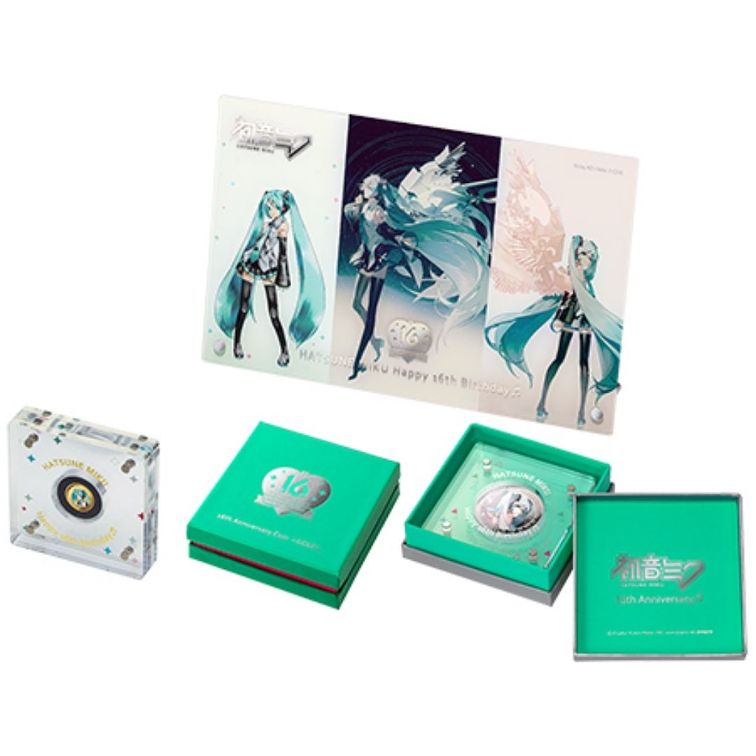 Koin Hatsune Miku Happy 16th Birthday Official Color Gold Silver Proof