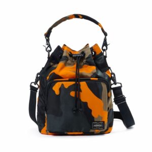 Porter PS Camo Balloonsac - Tas Pouch Woodland Eksklusif dengan Aksen Oranye