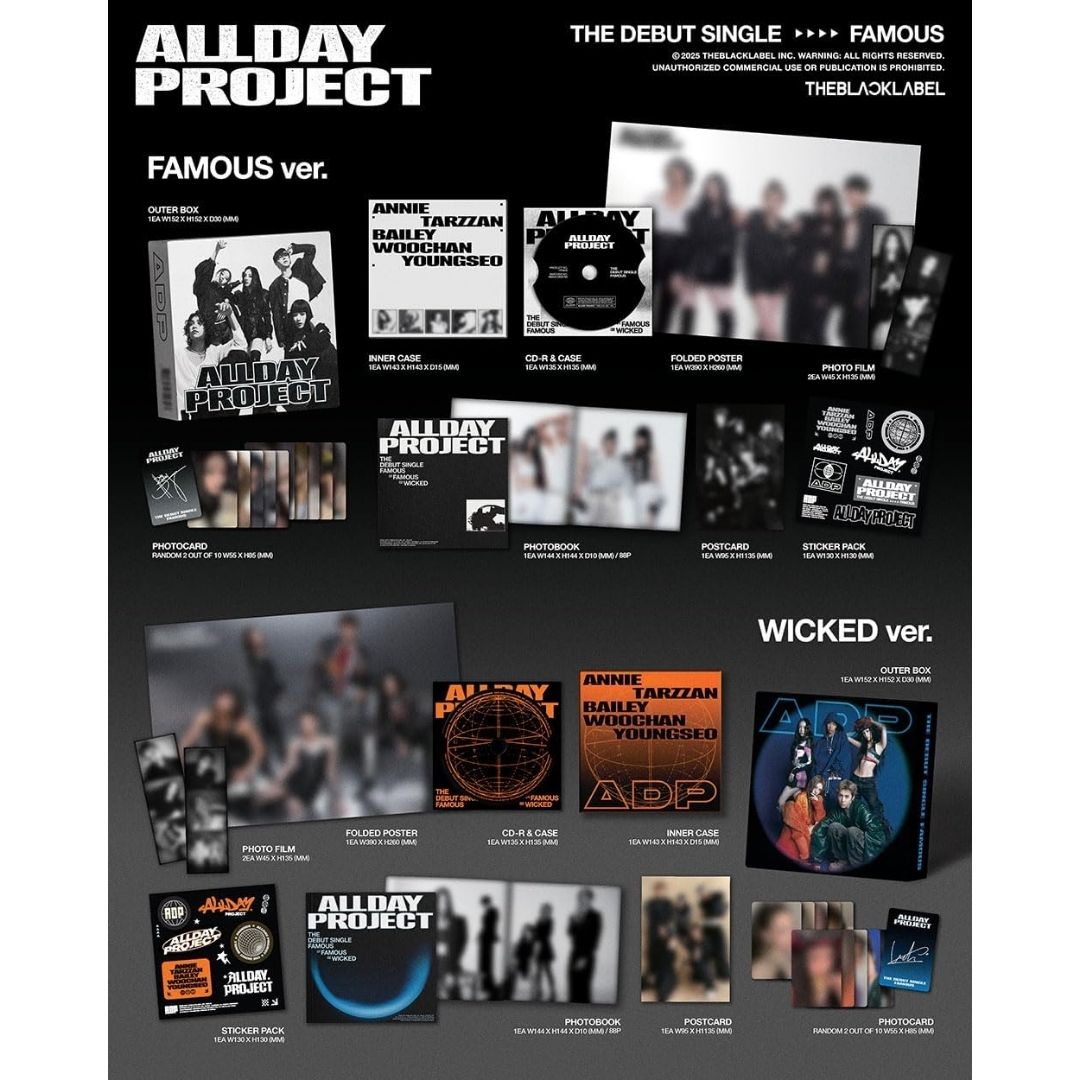 ALLDAY PROJECT The Debut Single FAMOUS Korean Edition SET