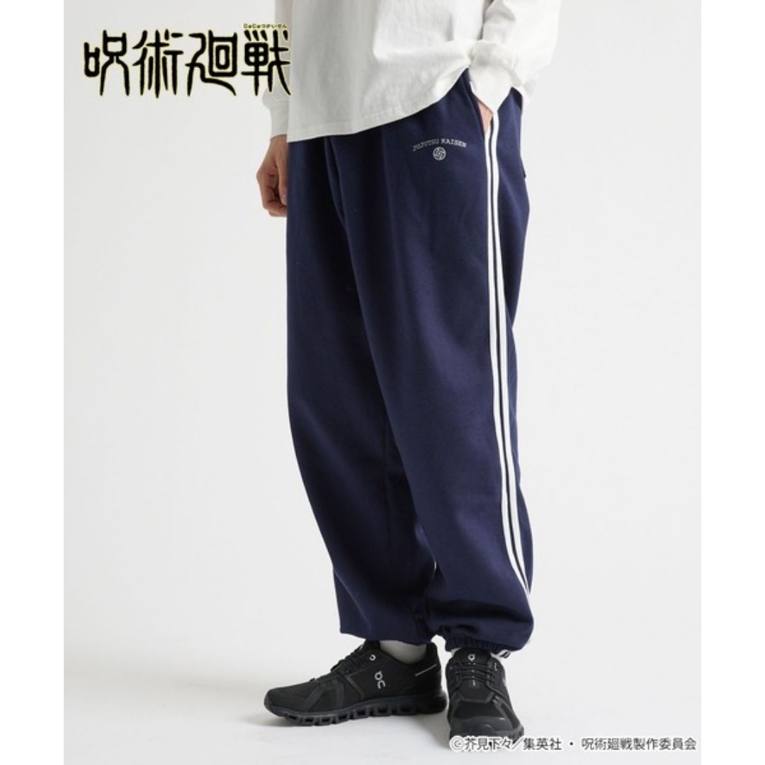 Jujutsu Kaisen Sweatpants ZOZOTOWN Navy Fleece-Lined Side Line Official Jujutsu Kaisen Sweatpants ZOZOTOWN Navy Fleece-Lined Side Line Official