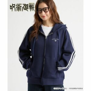 Jujutsu Kaisen Hoodie ZOZOTOWN Zip-Up Navy Side Stripe Official