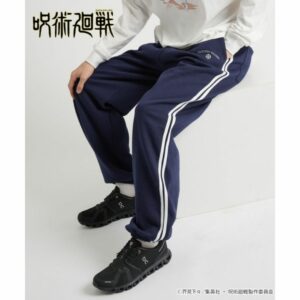 Jujutsu Kaisen Sweatpants ZOZOTOWN Navy Fleece-Lined Side Line Official
