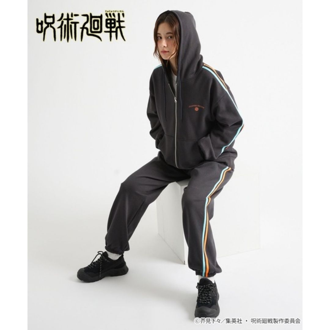 Jujutsu Kaisen Sweatpants ZOZOTOWN Light Blue Fleece-Lined Side Line Official
