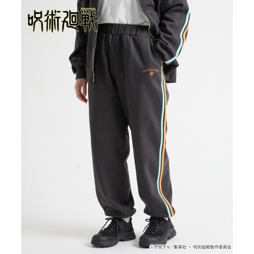 Jujutsu Kaisen Sweatpants ZOZOTOWN Light Blue Fleece-Lined Side Line Official Jujutsu Kaisen Sweatpants ZOZOTOWN Light Blue Fleece-Lined Side Line Official