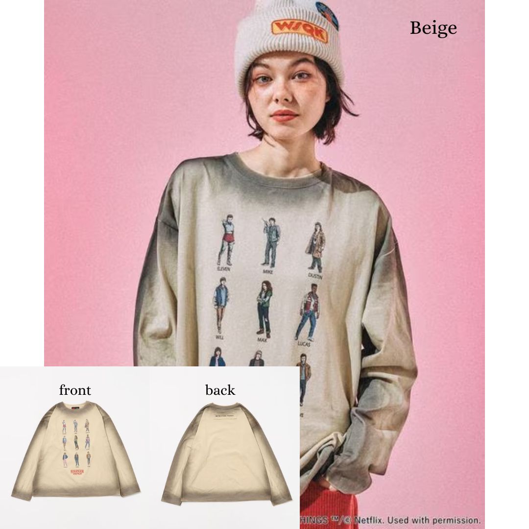 Niko And X STRANGER THINGS Collaboration Spray Assorted Long T-Shirt 2026