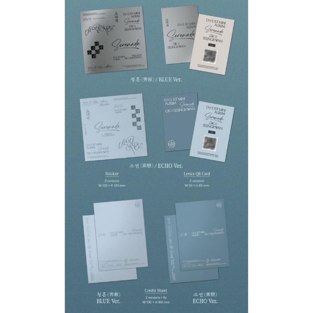 DK x Seungkwan 1st Mini Album Serenade Standard Blue Ver Official Weverse” Expanded Edition
