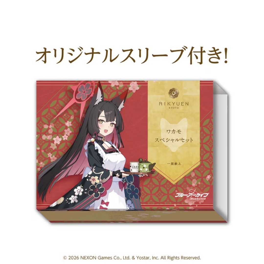 Rikyuen Kyoto x Blue Archive Wakamo Special Set Tea Resmi