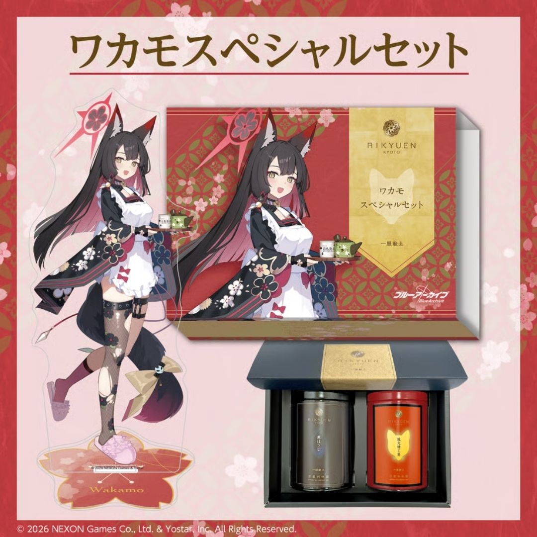 Rikyuen Kyoto x Blue Archive Wakamo Special Set Tea Resmi