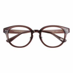 Kacamata ZOFF x FRUITS ZIPPER Hayase Noel Model Brown Boston Ringan