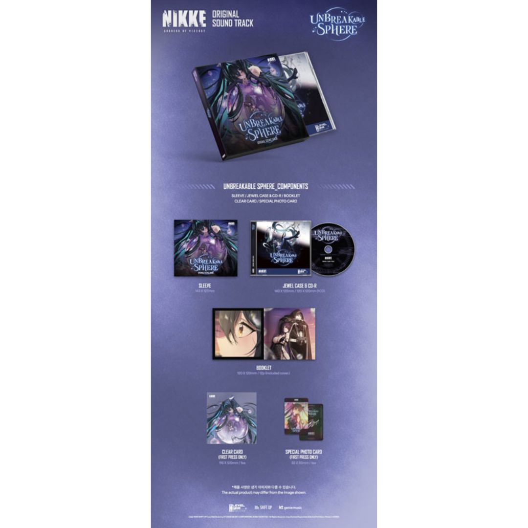 CD Victory Goddess: NIKKE OST Unbreakable Sphere 1CD Bonus Bromide Resmi