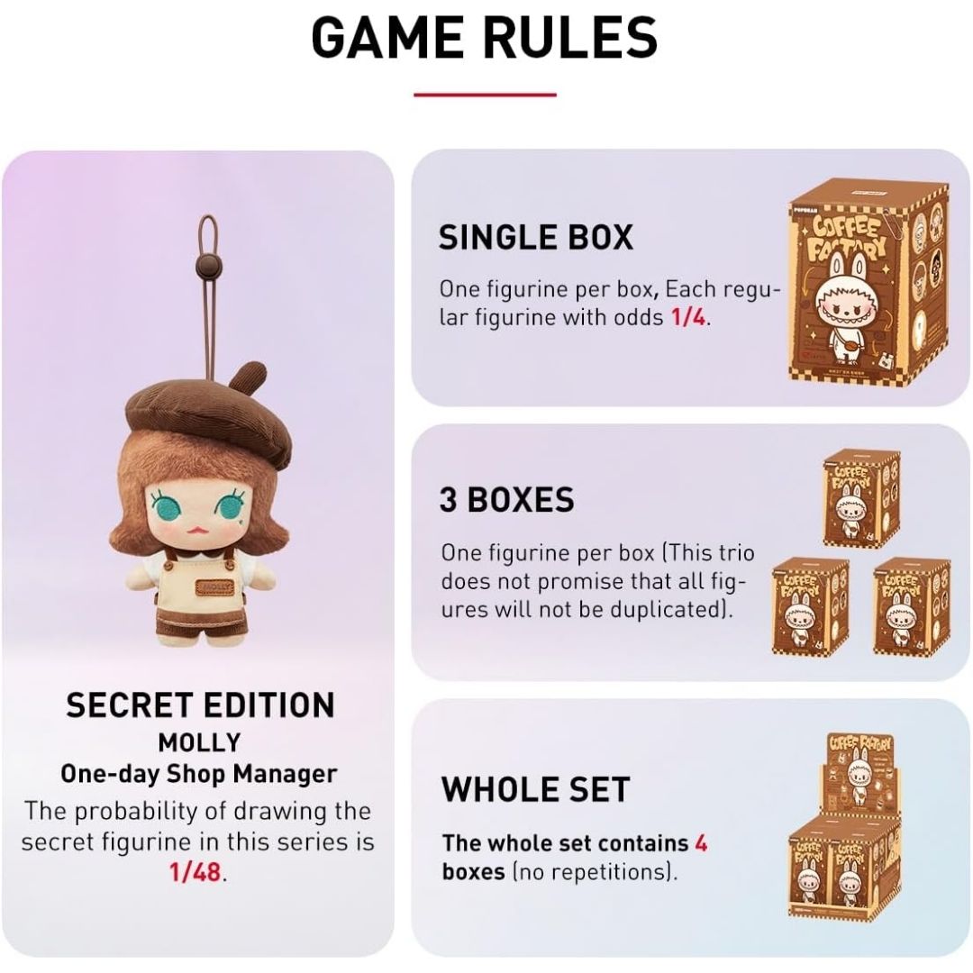 POP MART POP BEAN Coffee Factory Plush Pendant 1 Piece Random