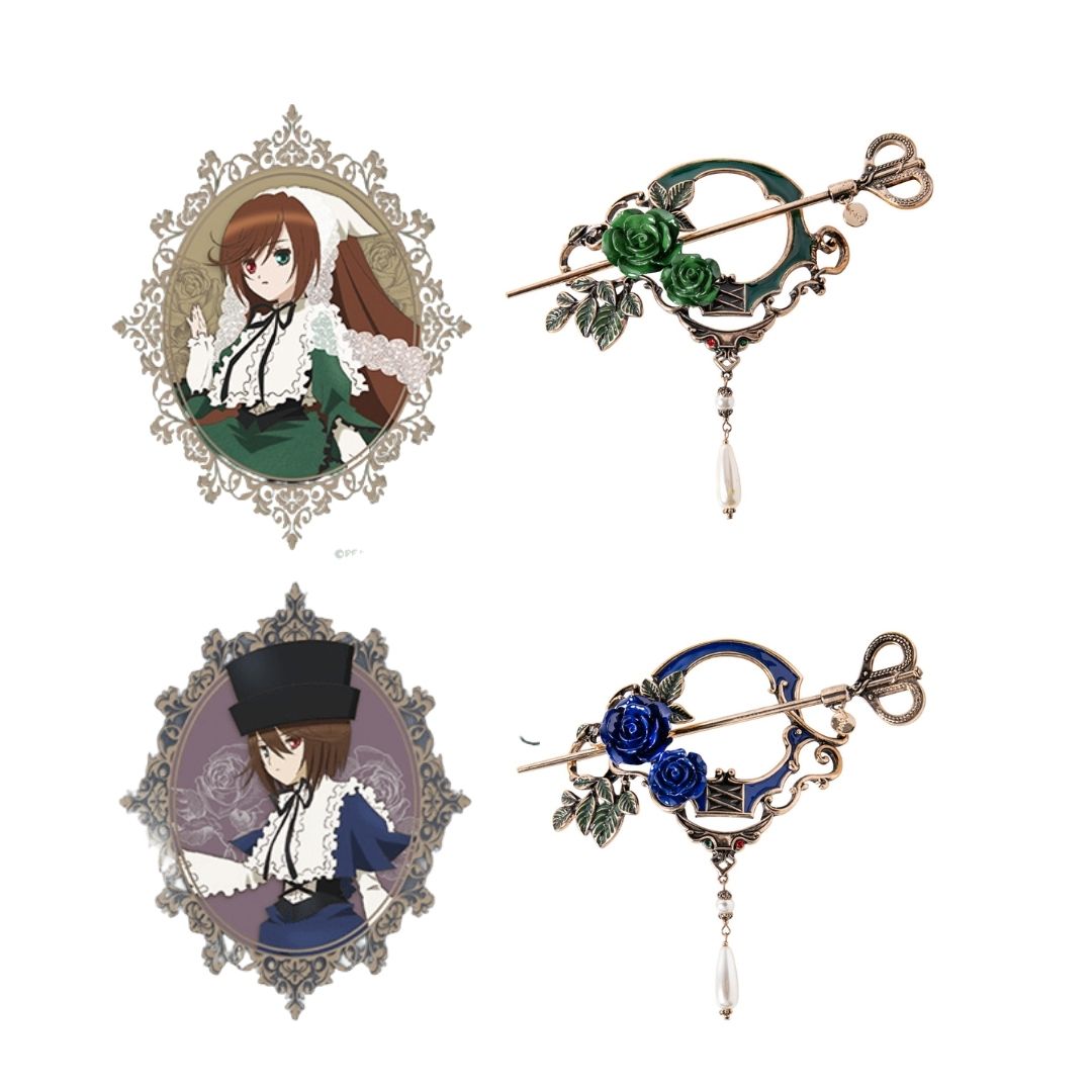 Jepit Rambut MAYLA Rozen Maiden Iconic Majeste + Kanzashi Hairpin – Elegan dan Memikat