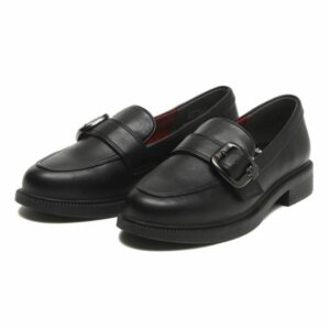 Sepatu Loafers Twisted Wonderland Black Gunmetal Buckle 3
