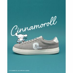 Sepatu Sanrio Characters Patch Coat Sneakers Cinnamoroll Gray