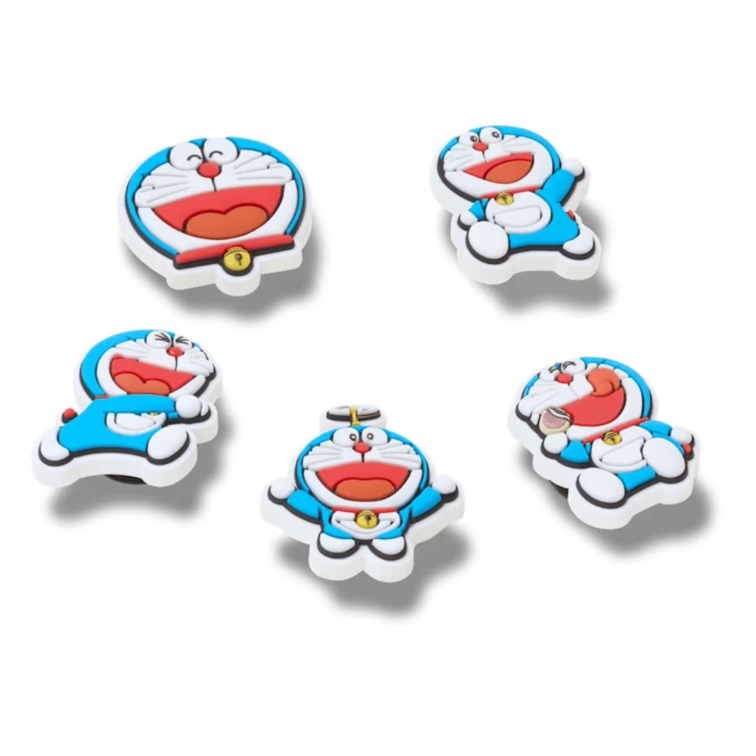 Jibbitz Crocs Doraemon Set 5-Pack Original - Aksesoris Sandal Terbaru
