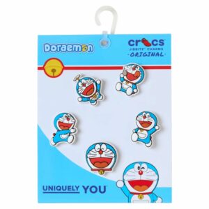 Jibbitz Crocs Doraemon Set 5-Pack Original - Aksesoris Sandal Terbaru