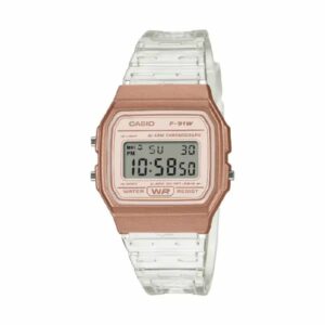 CASIO Collection Rose Gold F-91WS-7A3JF Jam Digital Stylish