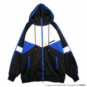 KAITO x Listen Flavor KAITO 2-Way Jersey Hoodie BLACK - Stylish & Futuristic Design