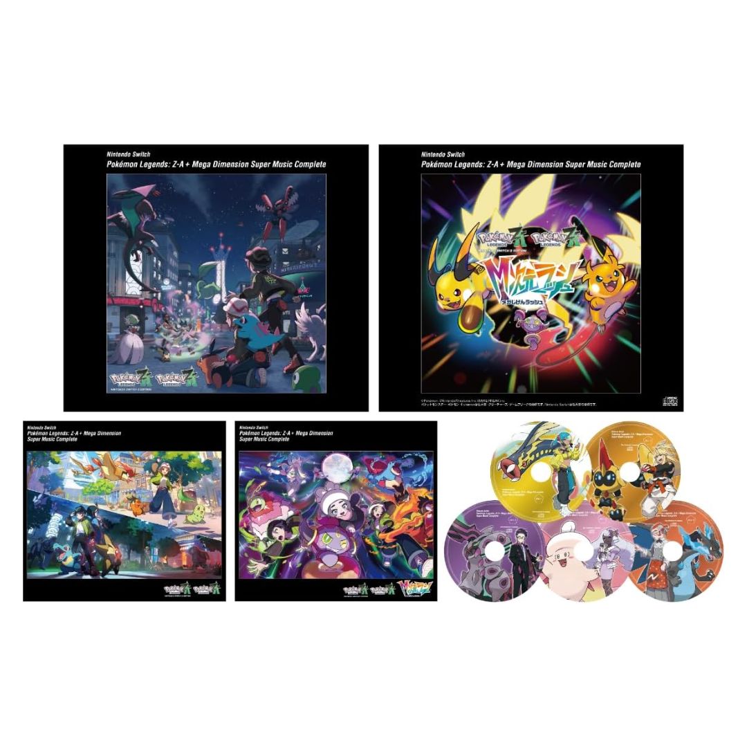 Nintendo Switch Pokémon Legends Z-A +M Dimension Rush Super Music Complete – 5 CD Set with Exclusive Bonuses Nintendo Switch Pokémon Legends Z-A +M Dimension Rush Super Music Complete – 5 CD Set with Exclusive Bonuses