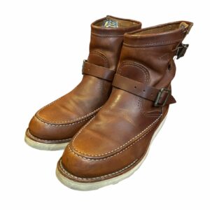 1980s CHIPPEWA 7" Moc Short Engineer Boots, Brown, 9E, Size 27.5cm