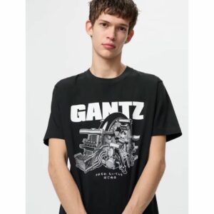 Kaos Manga UT GANTZ Hitam - Koleksi 100th Anniversary Shueisha Uniqlo