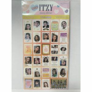 ITZY Stamp Sticker Set dengan Message Card Idol 29 desain