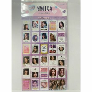 NMIXX Stamp Sticker Set dengan Message Card Idol 29 desain
