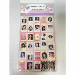 KPOP Idol Stamp Sticker Set dengan Message Card Idol 29 desain