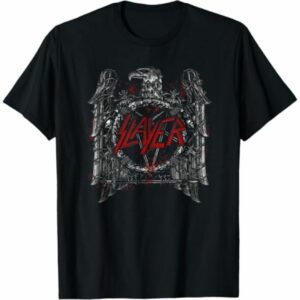 Kaos Slayer Barbed Wire Eagle T-Shirt Black Youth Official