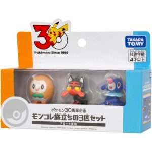 Moncolle Starter Set Alola Region Pokemon 30th Anniversary 3 Figure