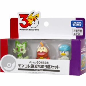 Moncolle Starter Set Paldea Region Pokemon 30th Anniversary 3 Figure