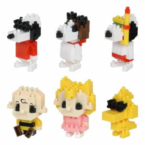 Kawada Nanoblock Peanuts Vol 3 NBMC 39S Koleksi Lengkap Isi 6 Pcs