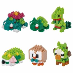Kawada Nanoblock Pokemon Grass Type NBMC 21S Box Koleksi 6 Mini Nano Resmi