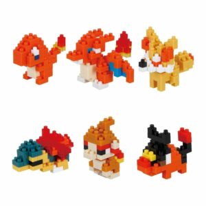 Kawada Nanoblock Pokémon Fire Type NBMC_11S Koleksi Mini Nano Terlengkap 6 Pcs