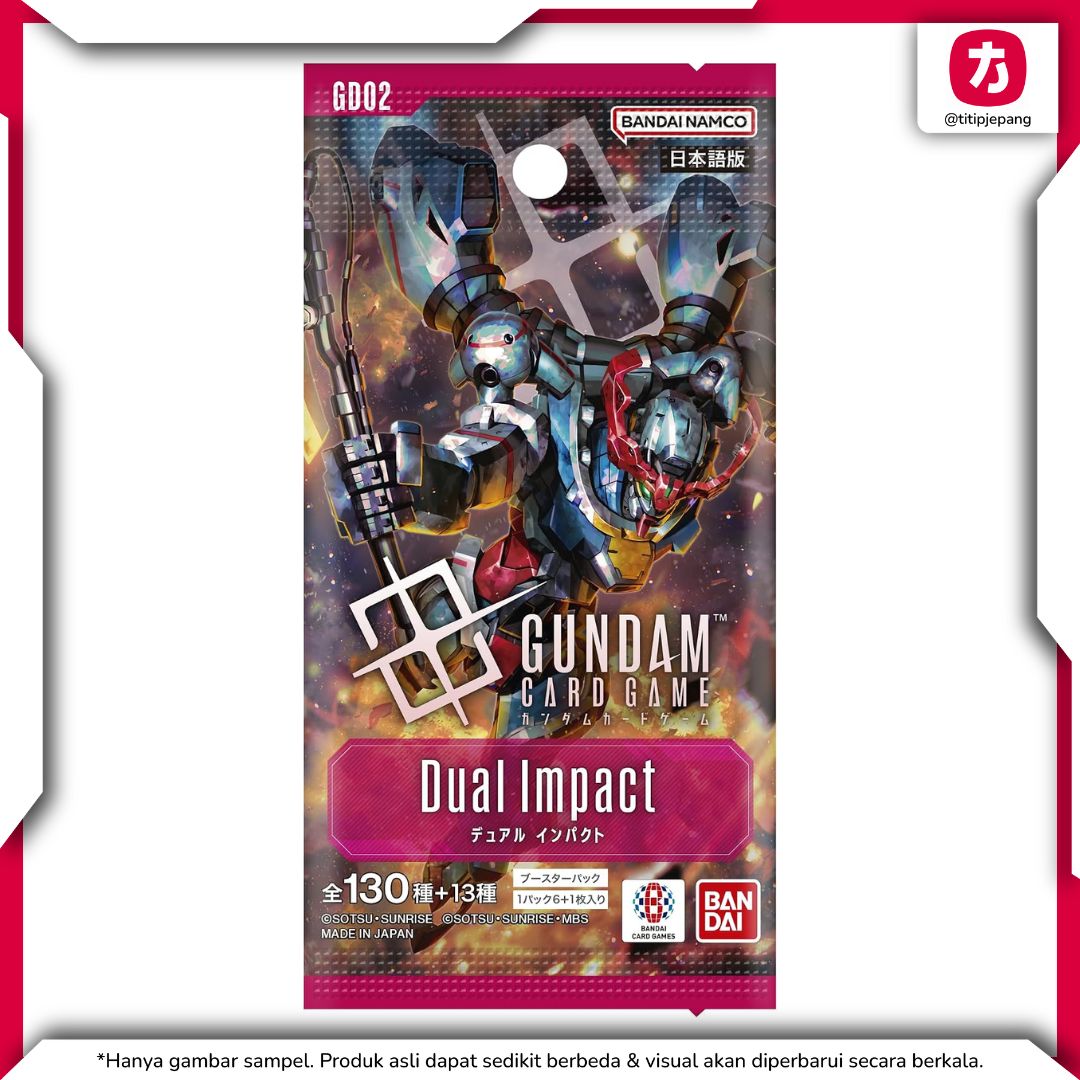 Bandai Gundam Booster Pack Dual Impact GD02 BOX 24 Packs Resmi BANDAI