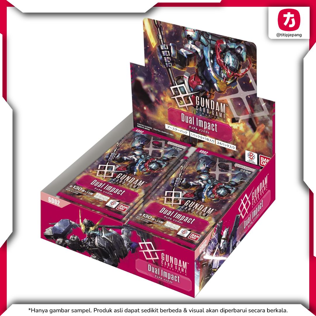 Bandai Gundam Booster Pack Dual Impact GD02 BOX 24 Packs Resmi BANDAI