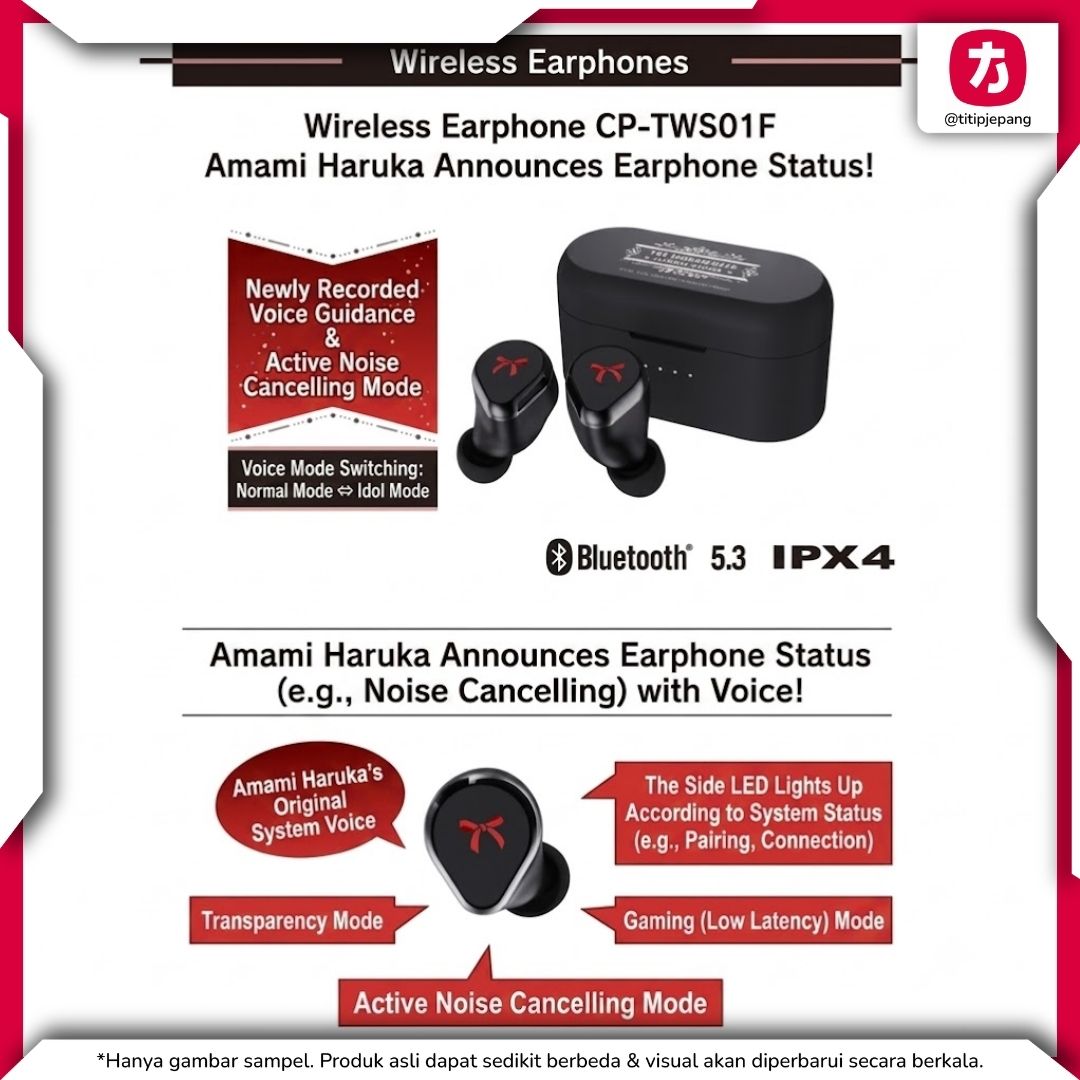 TWS ONKYO X The Idolmaster 20th Anniversary Haruka Amami CP-TWS01F Collaboration Model Earphone
